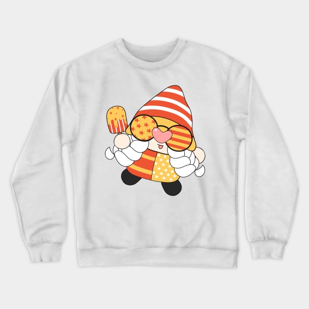 summer Retro vintage Groovy Gnome with cute funny and cheerful character that is going to have the smiles on your face. Crewneck Sweatshirt by Janatshie